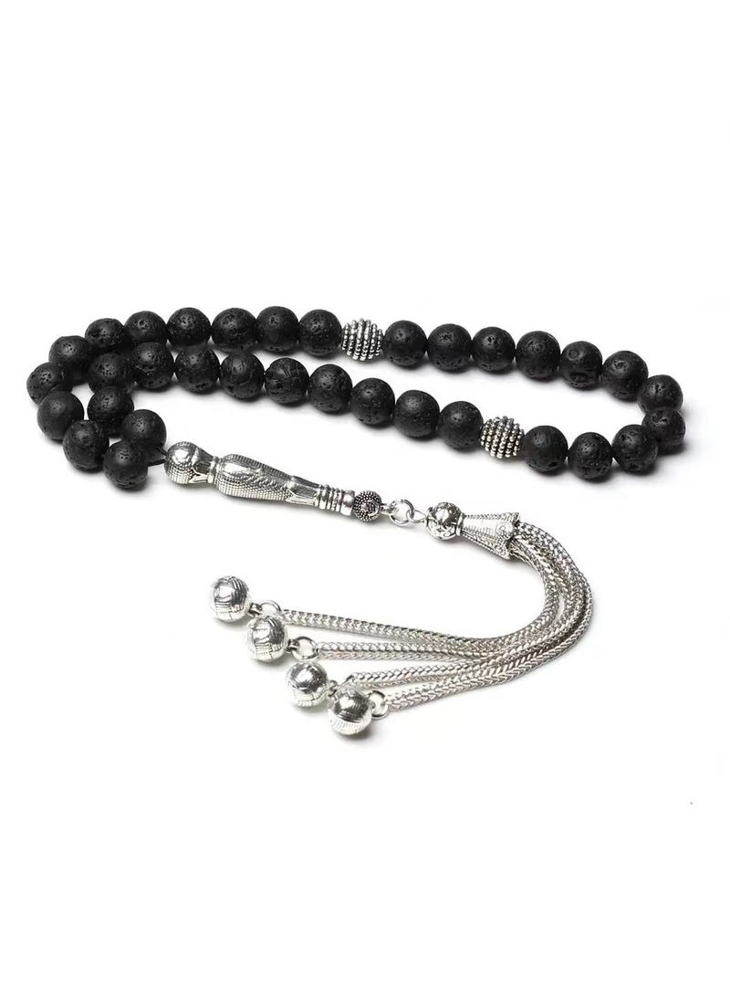 Shero - 33 Pieces 10mm Black Mountain Stone Round Beads - Image 1