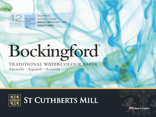 Bockingford 300gsm Glued Watercolour Pad 14" x 10" (360 x 260mm) - Image 1