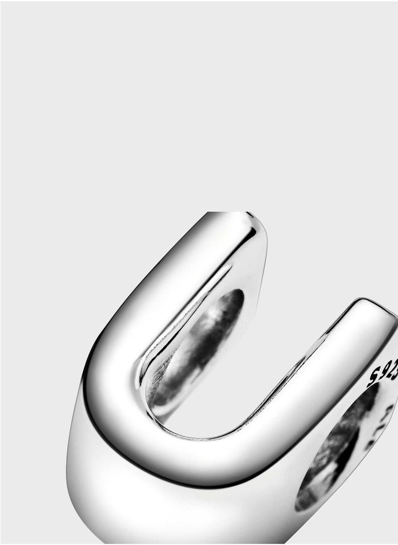 PANDORA Letter U Alphabet Charm - Image 4