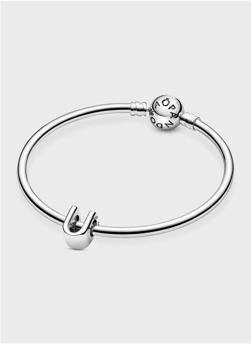 PANDORA Letter U Alphabet Charm - Image 5