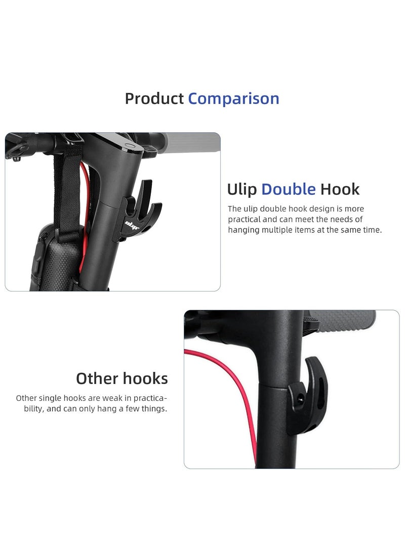 ULIP Scooter Double Front Hook Aluminum Carrying Hook Handy Hanger Hook For Scooter With M5 Screws For Xiaomi M365 Pro Mi3 1S Scooters  - Image 4