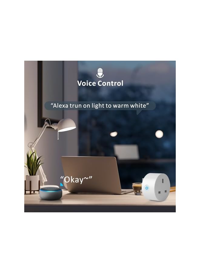 PROMASS WiFi Smart Plug,promass 16A WLAN Smart Socket with Energy Monitoring, 2.4GHz WiFi Outlet with Smart Life APP Wireless Remote Control,Works with Alexa and GL Home (No Hub Required) (4)  - Image 4