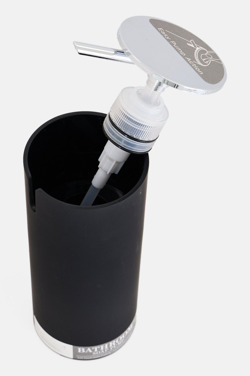 Bath Bliss Soft Touch Easy Pump Soap Dispenser, Black - Image 2