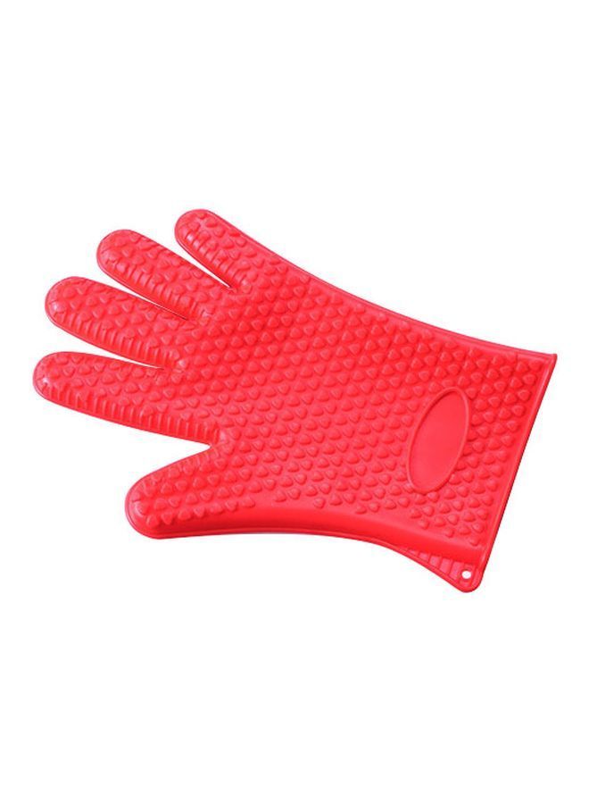 NIBEMINENT Temperature Resistant Silicone Gloves Red 27centimeter