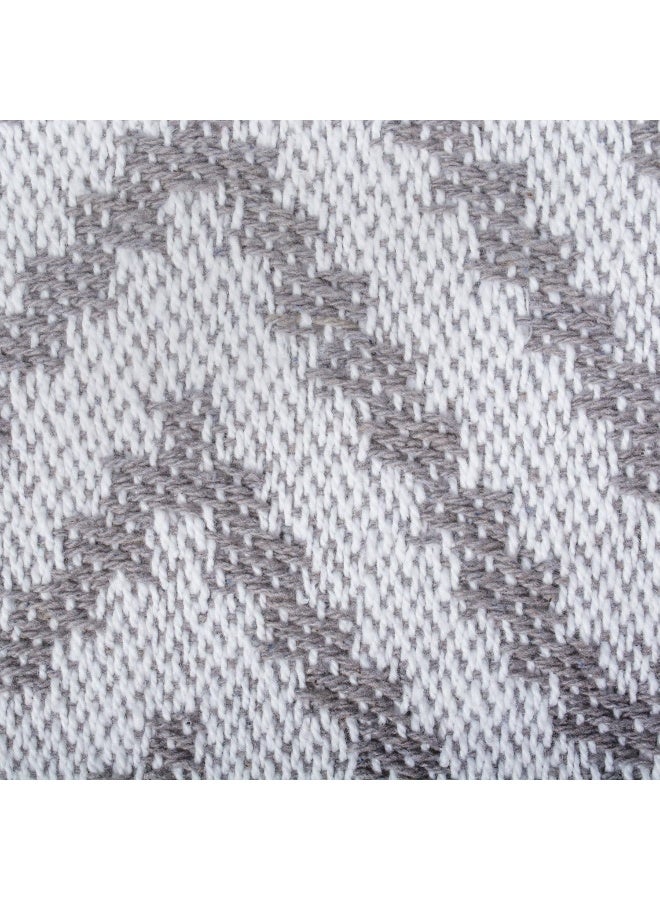DII Rustic Farmhouse Throw Blanket with Decorative Tassles Use for Chair Couch Bed Picnic Camping Beach Just Staying Cozy at Home 50 x 60 Large Chevron Gray - Image 1