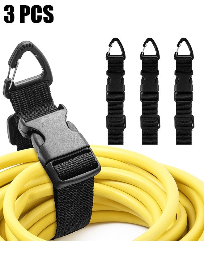 Ba Love 3 Pack 17 Inch Adjustable Extension Cord Holder Organizer with Triangle Clips for Garage Organization and Storage Heavy Duty Extension Cord Hanger for Men Workshop (Black)