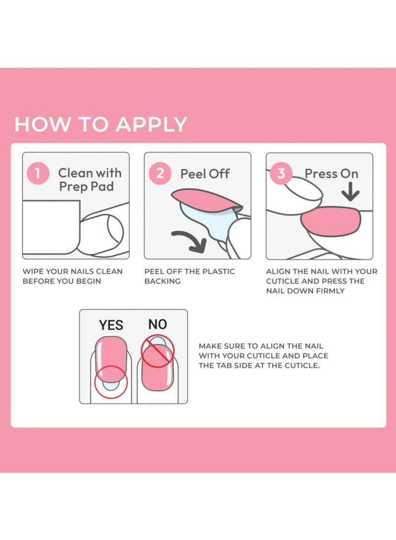 Almond Cat eye effect Press On Nails, Gradient Gold Foil Stiletto Press-On Nails (24 Pcs) - Nude Pink Brown Glossy False Nail Kit for Women - Image 3