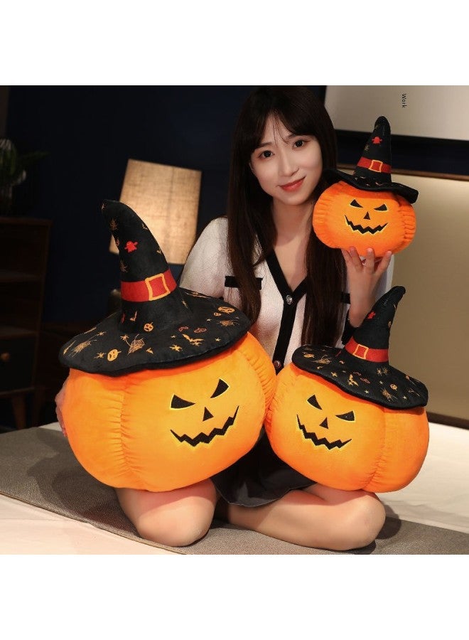 Funny Pumpkin Pillow Creative Hair Pad Festival Scene Props Doll Gift-Color:Black Hat Super Soft Devil Pumpkin-Height:20cm - Image 4