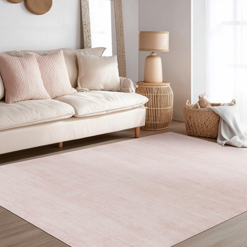 BILEEHOME Light Pink Rug 5x7 for Nursery Bedroom,Abstract Cute Modern Washable Boho Area Rugs for Girls Room,Blush - Image 5