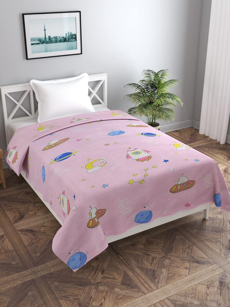 RRC Soft Cotton Microfiber Printed Comforter Cover (60x 90 Inches , Blue Moon, Single) - Image 3