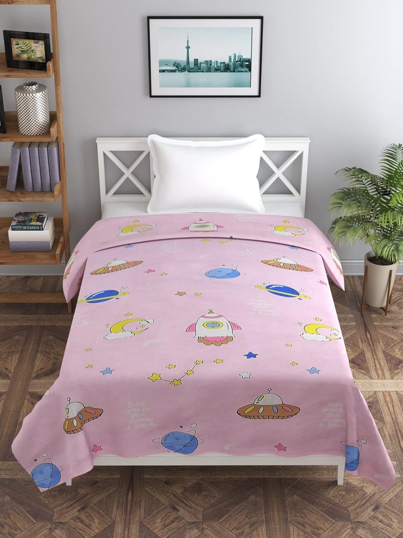 RRC Soft Cotton Microfiber Printed Comforter Cover (60x 90 Inches , Blue Moon, Single) - Image 2