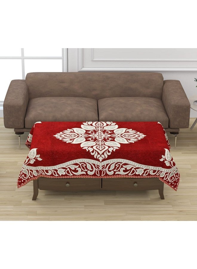 jayvaam Sofa Seater Slip Covers with Arm and Cushion and Table Cover - 3+2 Seater Velvet Sofa Cover Set for Single Sofa Couch - 5 Seater Sofa Seat Protector Slip and Back Covers, 2701_Maroon - Image 4