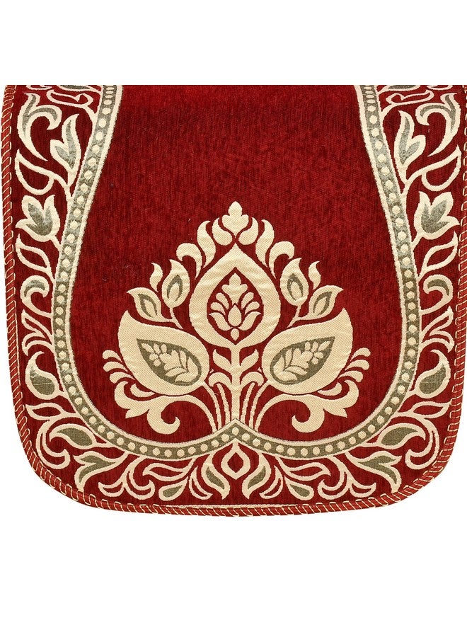 jayvaam Sofa Seater Slip Covers with Arm and Cushion and Table Cover - 3+2 Seater Velvet Sofa Cover Set for Single Sofa Couch - 5 Seater Sofa Seat Protector Slip and Back Covers, 2701_Maroon - Image 5