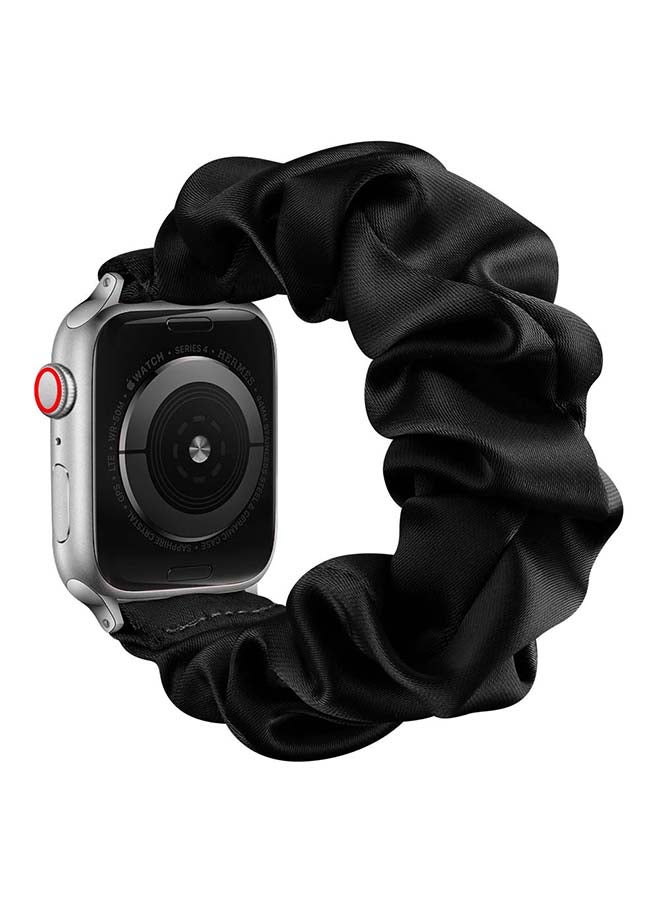 Perfii Flexi Elastic Solo Loop Band For Apple Watch Series 6/SE/5/4/3/2/1 Black - Image 2