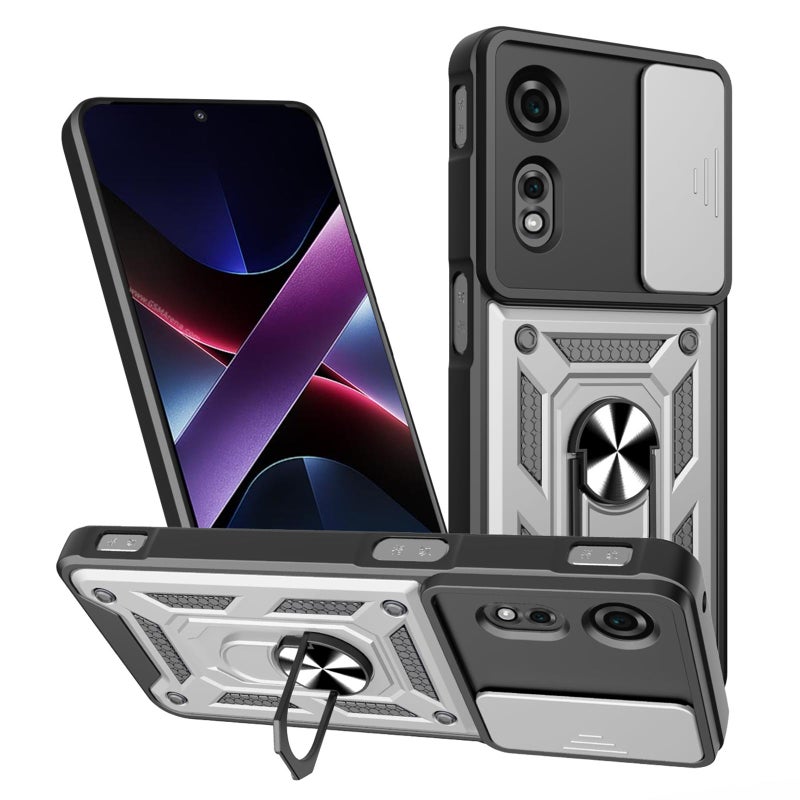 erorex For ZTE nubia Neo 2 Sliding Camera Cover Design TPU+PC Phone Case(Silver) - Image 1