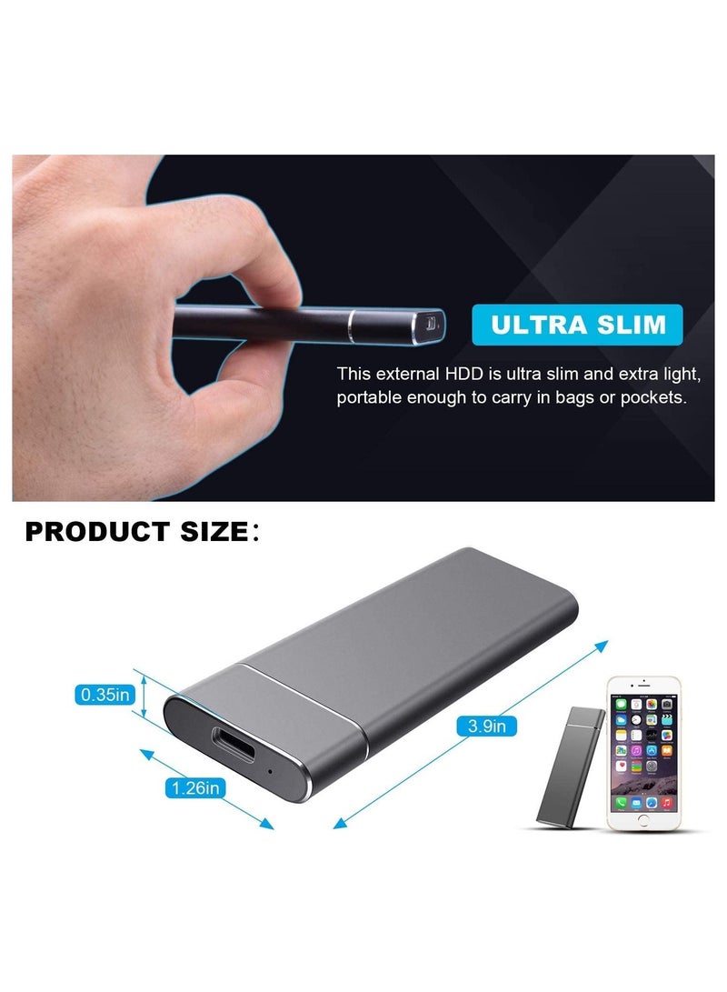 AROAQ محرك أقراص صلبة خارجي SSD بسعة 16 تيرابايت يدعم نقل البيانات وتخزينها ونقلها من USB 3.1 إلى Type C لأجهزة الكمبيوتر الشخصية وأجهزة الكمبيوتر المحمولة وأجهزة Mac التي تعمل بنظام Windows XP - Image 5