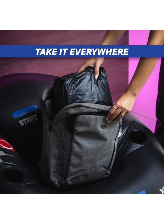 WALALLA Foldable Portable Inflatable Bean Bag Sofa, Inflatable Bean Bag Chairs, Beanless Bag, Inflatable Lounge Chair, Lazy Sofa, Lazy Chair, Air Gaming Chair with Cup Holders and Side Pocket - Image 3