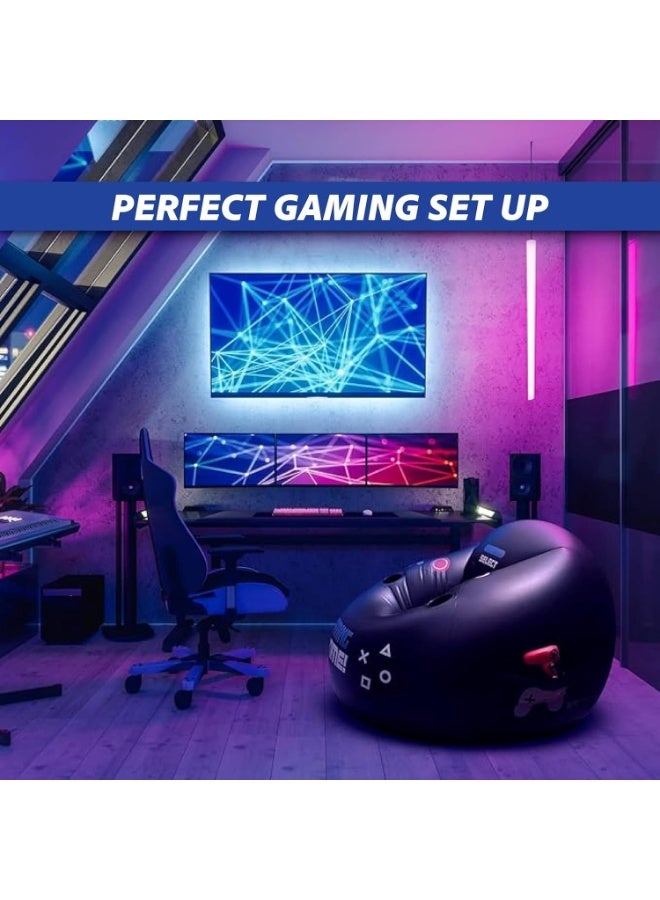 WALALLA Foldable Portable Inflatable Bean Bag Sofa, Inflatable Bean Bag Chairs, Beanless Bag, Inflatable Lounge Chair, Lazy Sofa, Lazy Chair, Air Gaming Chair with Cup Holders and Side Pocket - Image 2