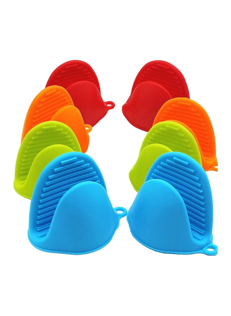 Microwave Oven Gloves for Kitchen Silicone Gloves - Waterproof BBQ Fingerless Gloves - 2 Pieces Random Color  - Image 2