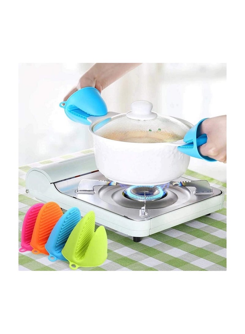 Microwave Oven Gloves for Kitchen Silicone Gloves - Waterproof BBQ Fingerless Gloves - 2 Pieces Random Color  - Image 3