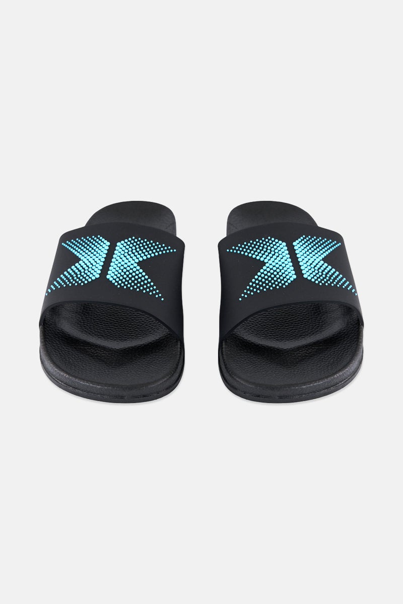 RBX Men Brand Logo Slip On Slides, Black  - Image 4