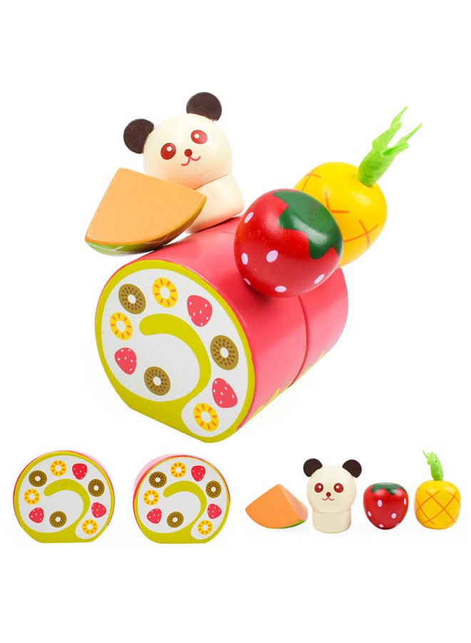 Yiwang Wooden Home Snacks Cut To See Toy Simulation Kitchen Toy Magnet Single Sale Cut To Play-Color:Hot Dog - Image 3