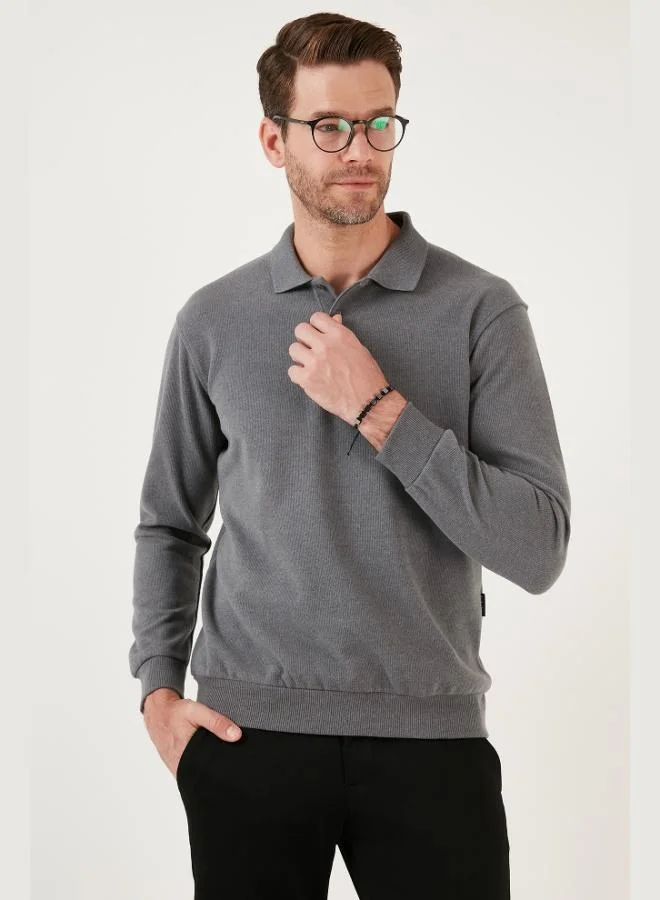 Buratti  Buratti Cotton Blend Regular Fit Polo Collar Sweater Men's POLO COLLAR SWEATER 456223 for Men | Best Price UAE