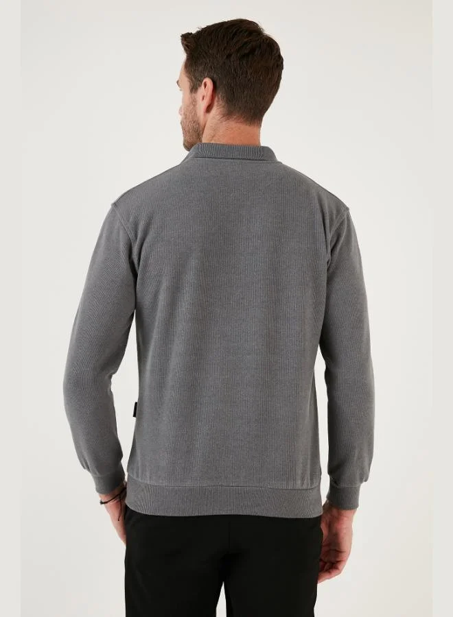 Buratti  Buratti Cotton Blend Regular Fit Polo Collar Sweater Men's POLO COLLAR SWEATER 456223 for Men | Best Price UAE