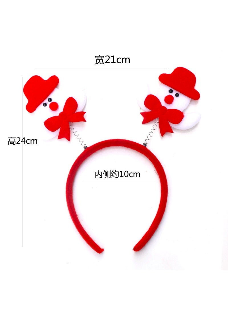 Christmas Headbands Reindeer Antler Snowman Party Favors Snowman headband with raised hands 