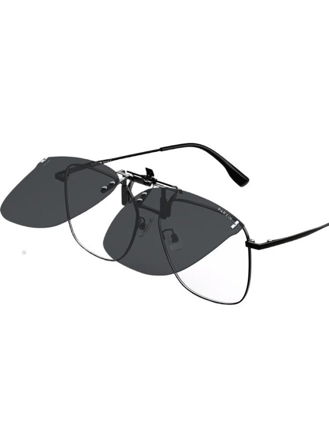 PARZIN (Parzin) Polarized Clip-On Sunglasses For Nearsightedness, Unisex Flip-Style Convenient Driving Sunglasses Clip 12105 - Image 1