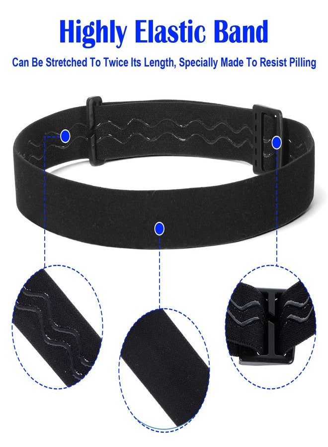 Elegaperma 2pcs Headlamp Strap Replacement, Elastic Headlamp Band Replacement, Anti-Slip Headlamps Retention Strap, Adjustable Comfortable, Fits Most Headlamps, Black. - Image 2