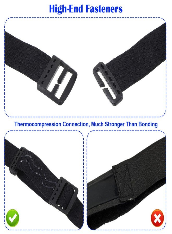Elegaperma 2pcs Headlamp Strap Replacement, Elastic Headlamp Band Replacement, Anti-Slip Headlamps Retention Strap, Adjustable Comfortable, Fits Most Headlamps, Black. - Image 5