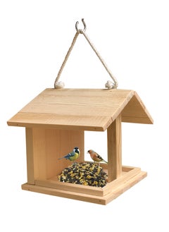 Hanging Wooden Bird Feeder
