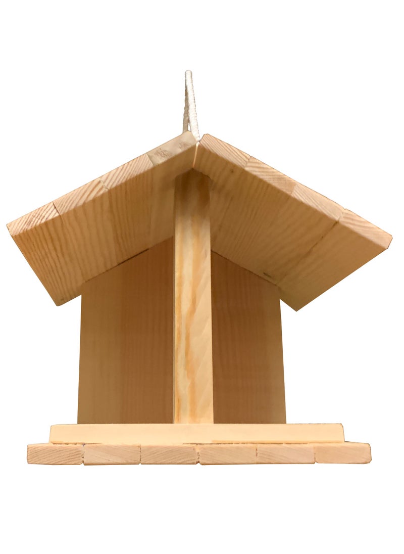 Generic - Hanging Wooden Bird Feeder - Image 1