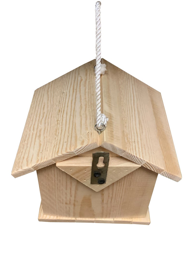 Generic - Hanging Wooden Bird Feeder - Image 1