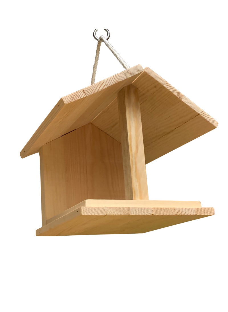 Generic - Hanging Wooden Bird Feeder - Image 1