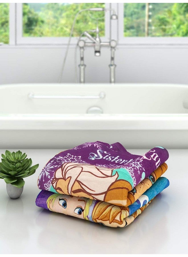 Athom Trendz Athom Living Disney Frozen Sisterly Love Elsa & Anna Kids Bath Towel 60x120 cm Pack of 2 - Image 2