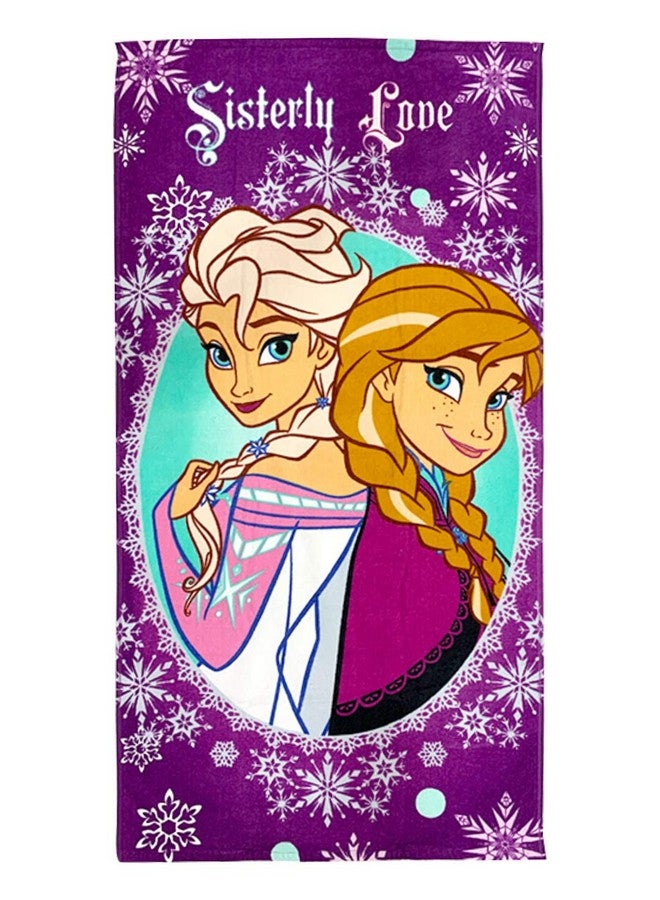 Athom Trendz Athom Living Disney Frozen Sisterly Love Elsa & Anna Kids Bath Towel 60x120 cm Pack of 2 - Image 3