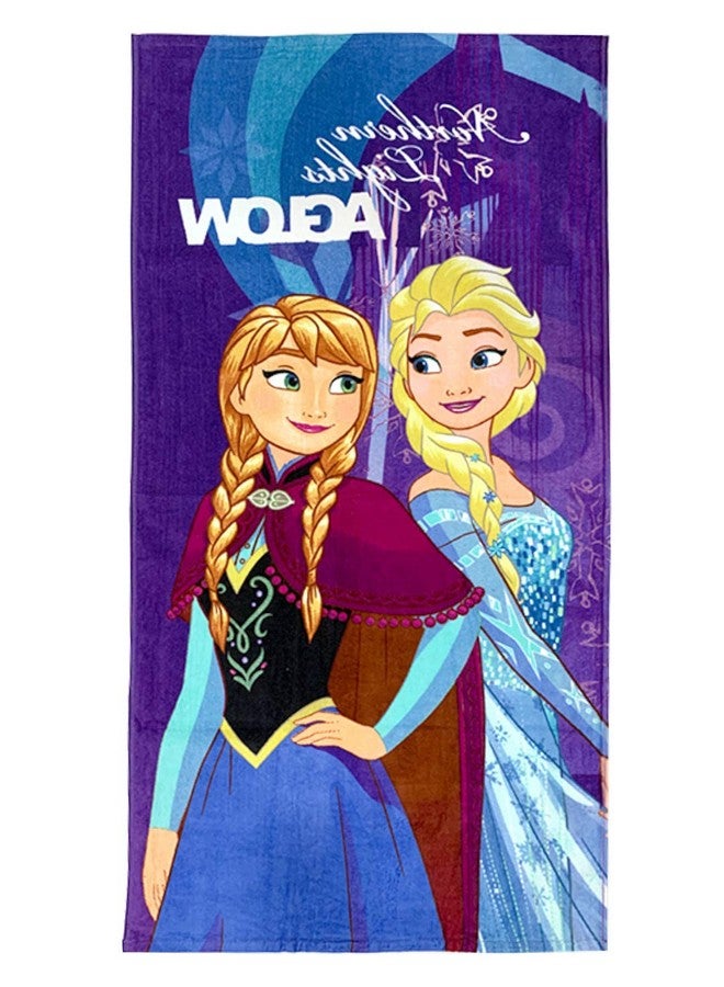 Athom Trendz Athom Living Disney Frozen Sisterly Love Elsa & Anna Kids Bath Towel 60x120 cm Pack of 2 - Image 4