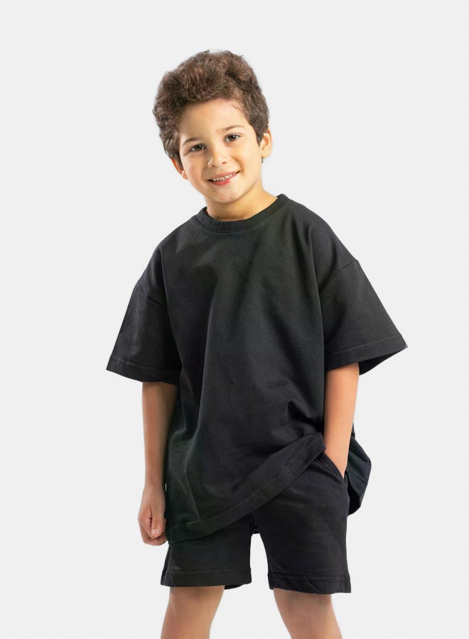 Organdy BLACK LITTLE ONES SUMMER MELTON BOX-TEE - Image 1