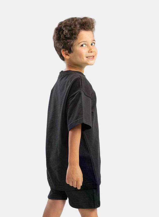 Organdy BLACK LITTLE ONES SUMMER MELTON BOX-TEE - Image 2