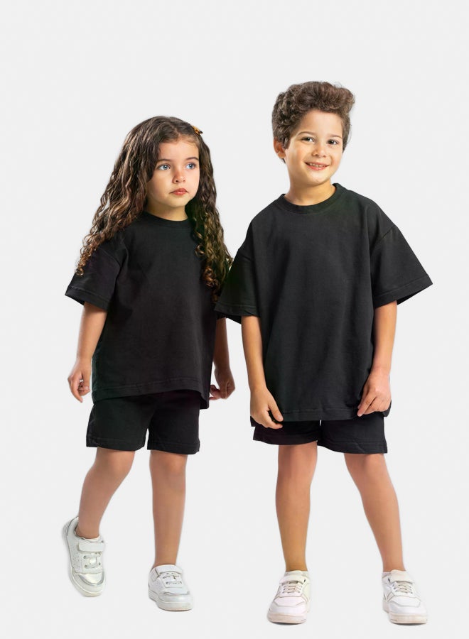 Organdy BLACK LITTLE ONES SUMMER MELTON BOX-TEE - Image 4