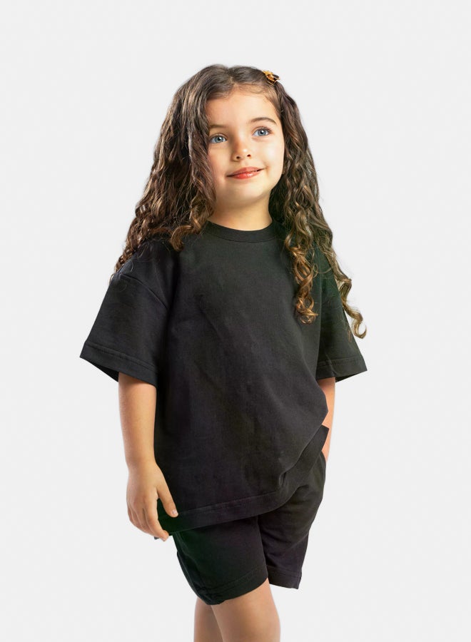 Organdy BLACK LITTLE ONES SUMMER MELTON BOX-TEE - Image 3
