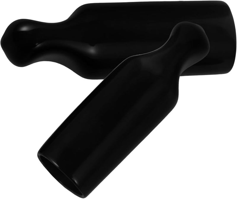 2pcs Reusable Black Plastic Beer Tap Protective Covers Caps for Kegs - Image 1