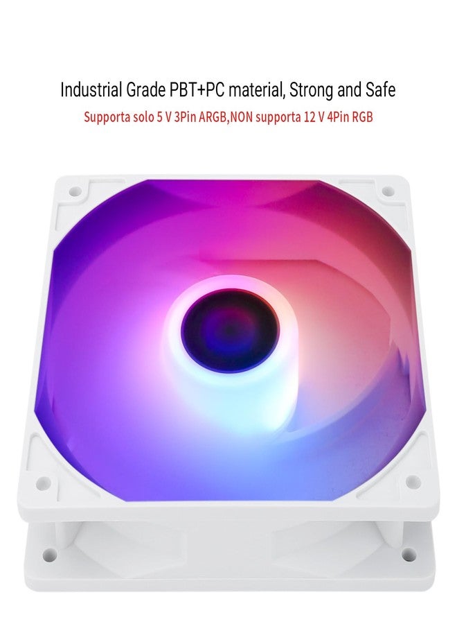 ثيرمالرايت مروحة تبريد وحدة المعالجة المركزية Thermalright TL-C12CW-S X5، مروحة تبريد صامتة لهيكل الكمبيوتر، مقاس 120 مم، مع محمل S-FDB، سرعة تبريد تصل إلى 1550 دورة في الدقيقة، عبوة من 5 قطع، ARGB أبيض - Image 5