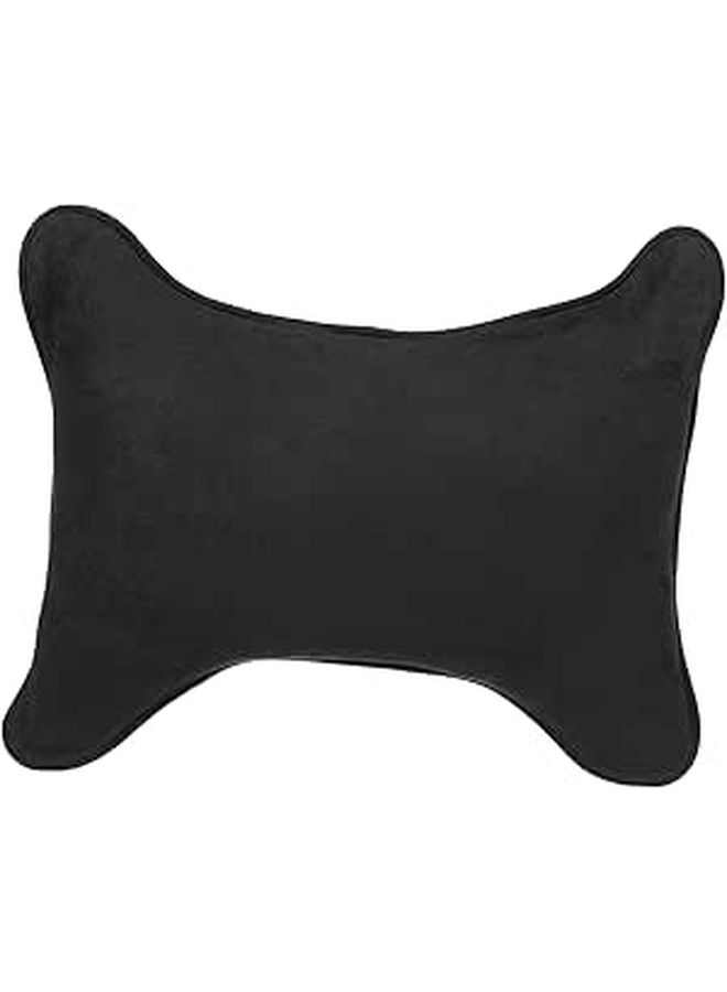 Ergonomic Faux Fur Car Neck Pillow Headrest Cushion For Comfort Support Drivers Carbon - Image 1