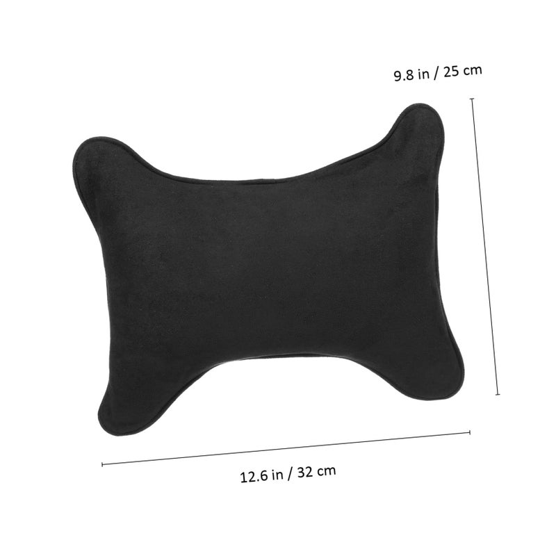 Ergonomic Faux Fur Car Neck Pillow Headrest Cushion For Comfort Support Drivers Carbon - Image 3