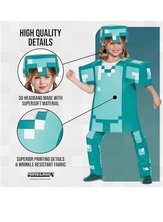 cos clothing my world green performance stage costume mini suit minecraft - Image 4
