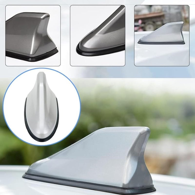 Grey Shark Fin Antenna for Alfa Romeo 147 2007 2019 AM FM Radio Signal Aerial - Image 5