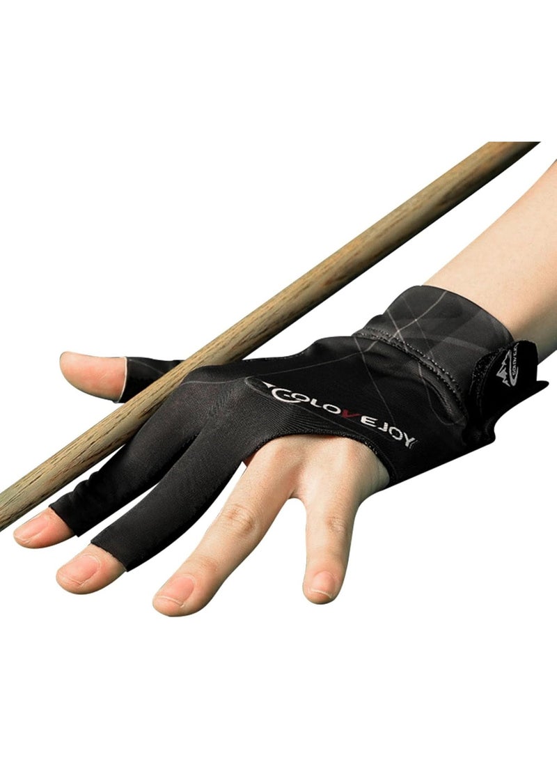 DOUGEI Pool Glove Left Hand, Billiards Glove, Billiard Pool Gloves for Left Hand 3 Finger, Snooker Cue Sport Glove Popular Sizes for Men & Women - Image 4